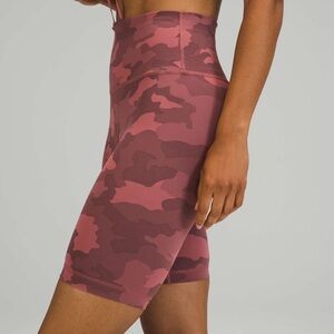 Lululemon Wunder Train High Rise Short 8”- Heritage Camo Brier Rose Multi